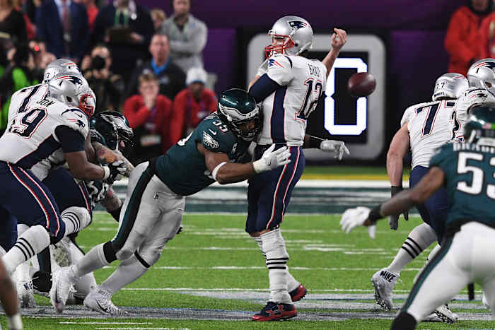 Brandon Graham doesn't want to talk much this week about the strip-sack fumble of Tom Brady in Super Bowl LII